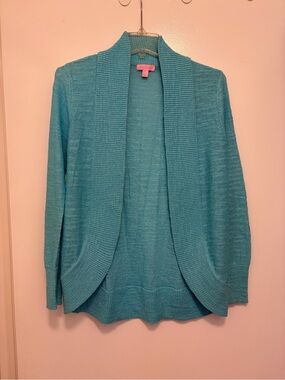 Lilly Pulitzer Turquoise blue Open-Front Women's Cardigan